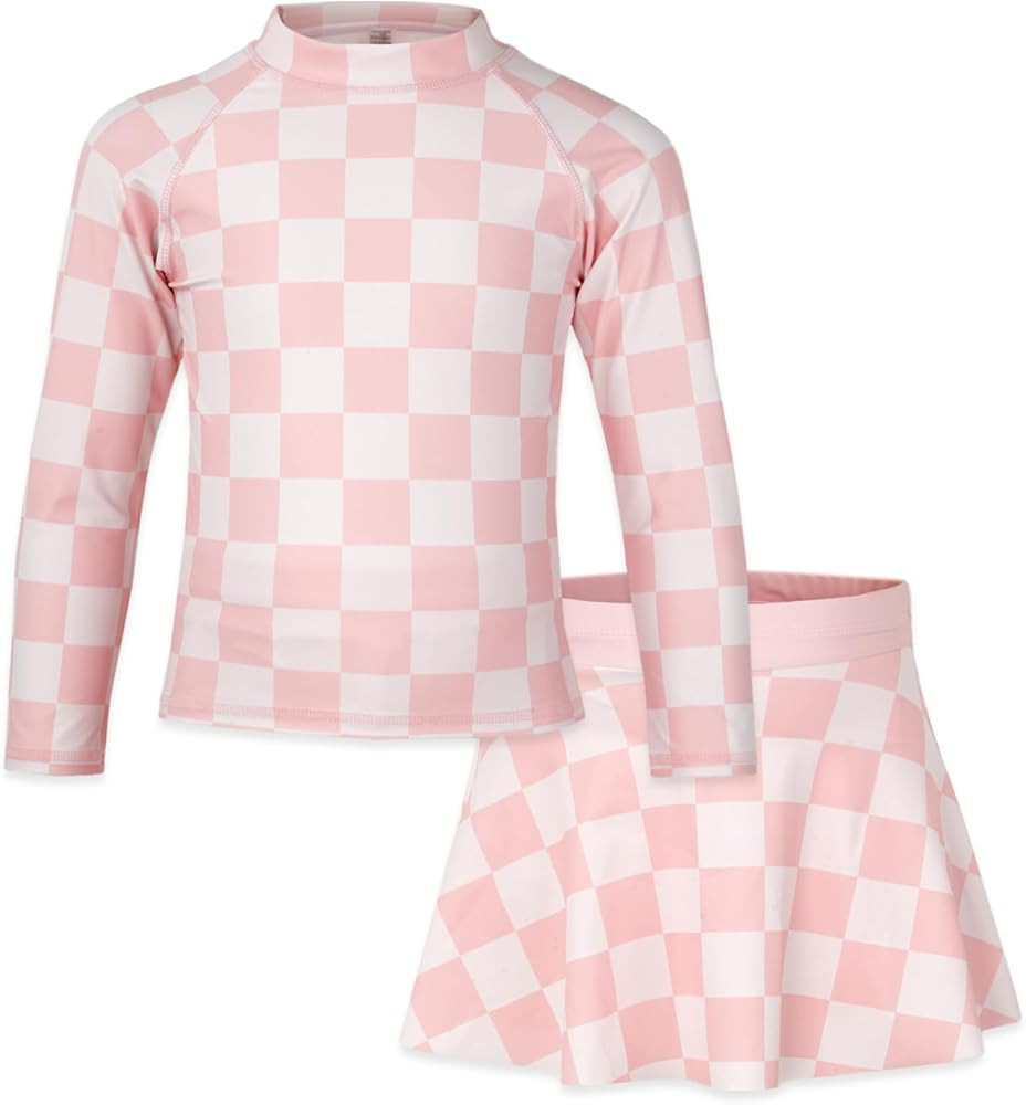 Owntop Girls Swimsuit 2/3-Piece Rash Guard Sets, Kids Tankinis Long Sleeve Swimwear for Swimming ... | Amazon (US)