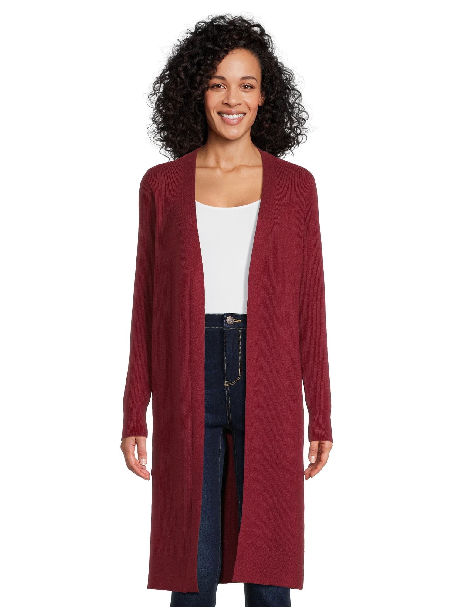 Time and Tru Women's Ribbed Duster, Sizes XS-3XL | Walmart (US)