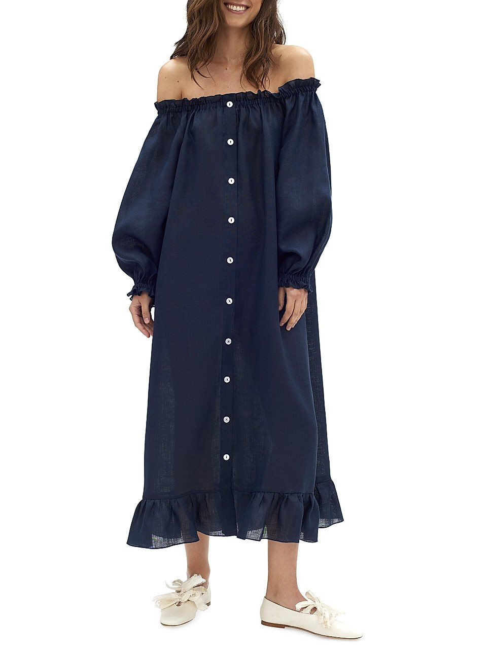 Bosporus Linen Loungewear Dress | Saks Fifth Avenue