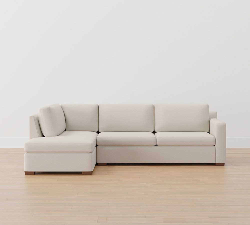 Shasta Square Arm Upholstered Return Bumper Sectional | Pottery Barn (US)