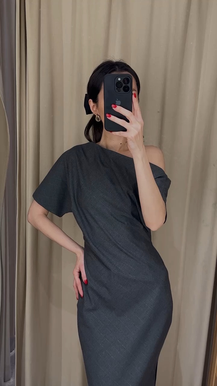 A bold sense of elegance 🖤 I have found a perfect dress for a date night & linked different countries. I am wearing XS size. Mango assymetrical dress, grey dress, long dress, midi dress, date night, night out

#LTKstyletip #LTKMostLoved #LTKVideo