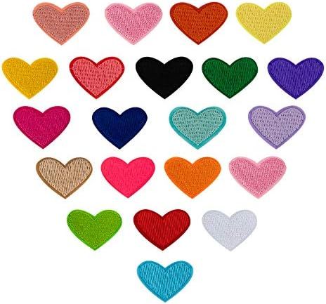 SAVITA 20PCS Iron On Heart Patches, Mini Heart Embroidered Sew On Applique Patches Colorful Mini ... | Amazon (CA)