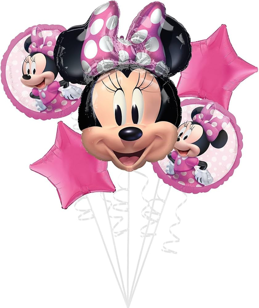 Anagram Minnie Mouse Forever Birthday Party Decoration Supply Mylar Foil Helium Balloon Bouquet (... | Amazon (CA)