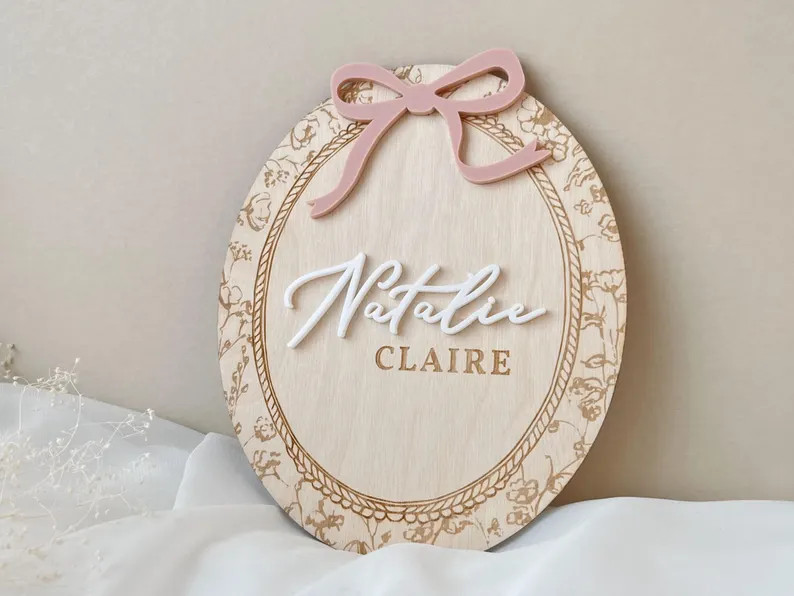 Baby Name Sign for Hospital Baby Girl Sign Hospital Keepsake Newborn Gift Birth Stat Sign Baby Na... | Etsy (US)