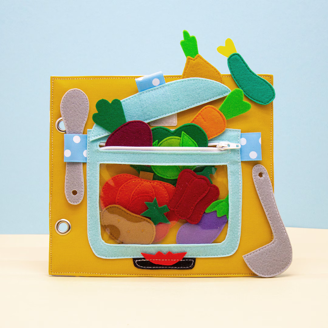 Quiet Book Toddler Busy Book Toddler Quiet Book Montessori Toys 1 Year Old Waldorf Toys Fidget To... | Etsy (US)