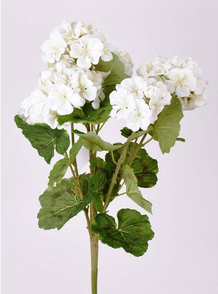 17 Inch Geranium Bush White, Artificial Flowers | Amazon (US)