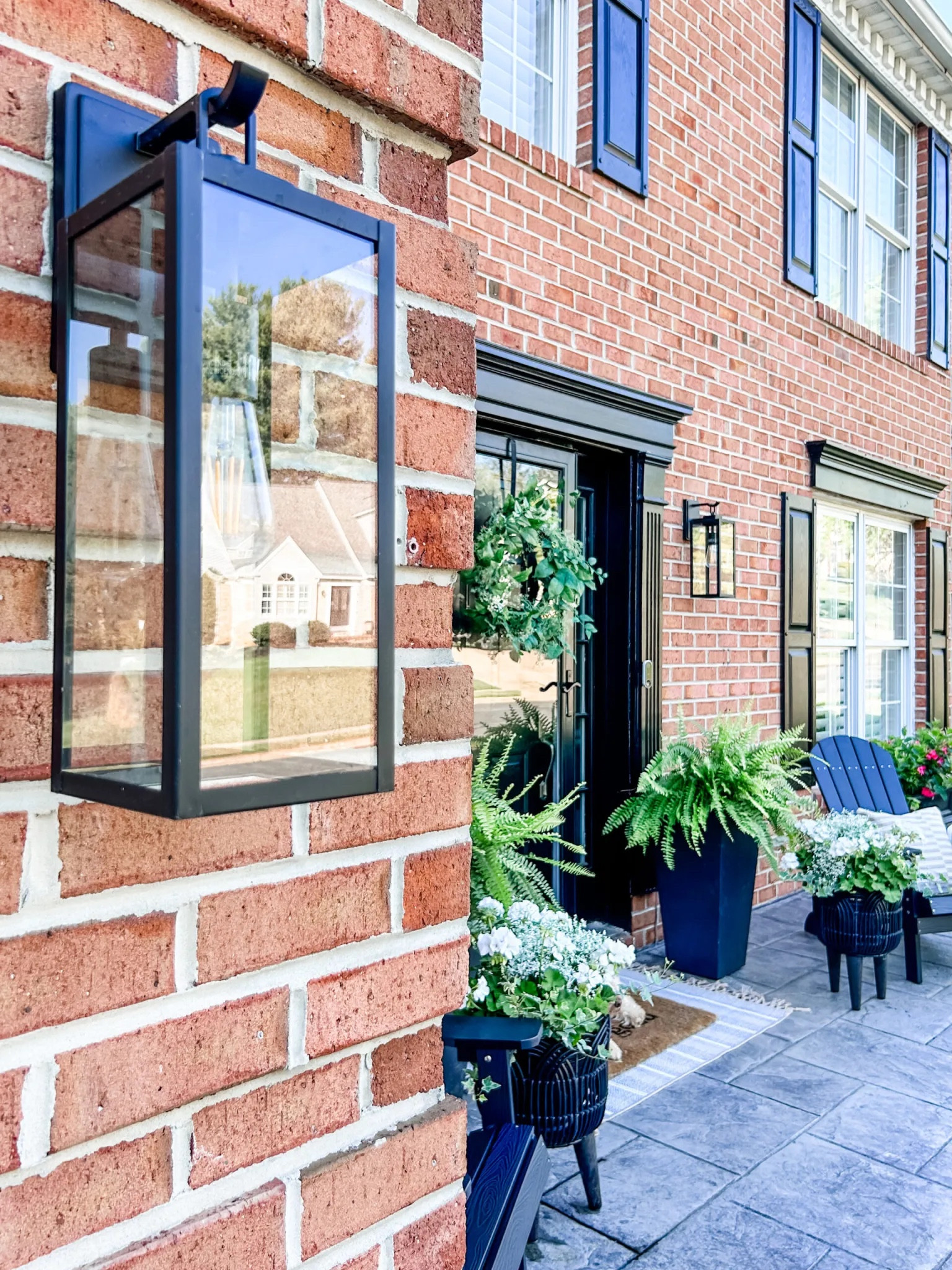 Love our outdoor light fixtures!

Matte black outdoor wall light

Available in multiple sizes, we have the 18” with LED soft white Edison Light bulbs.

Front porch decor
Front door decor
Tall planter
Black tapered planter
Outdoor decor 

#LTKfindsunder100 #LTKstyletip #LTKhome