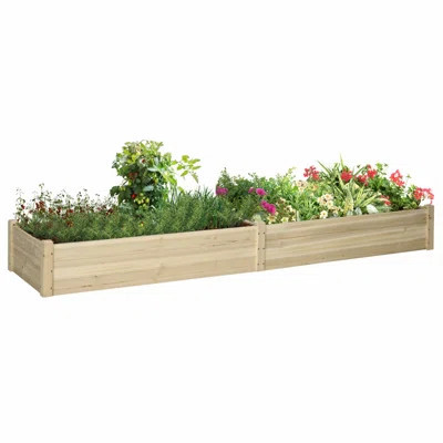 Wooden Raised Garden Bed For Vegetables, Herbs And Flowers | Wayfair North America