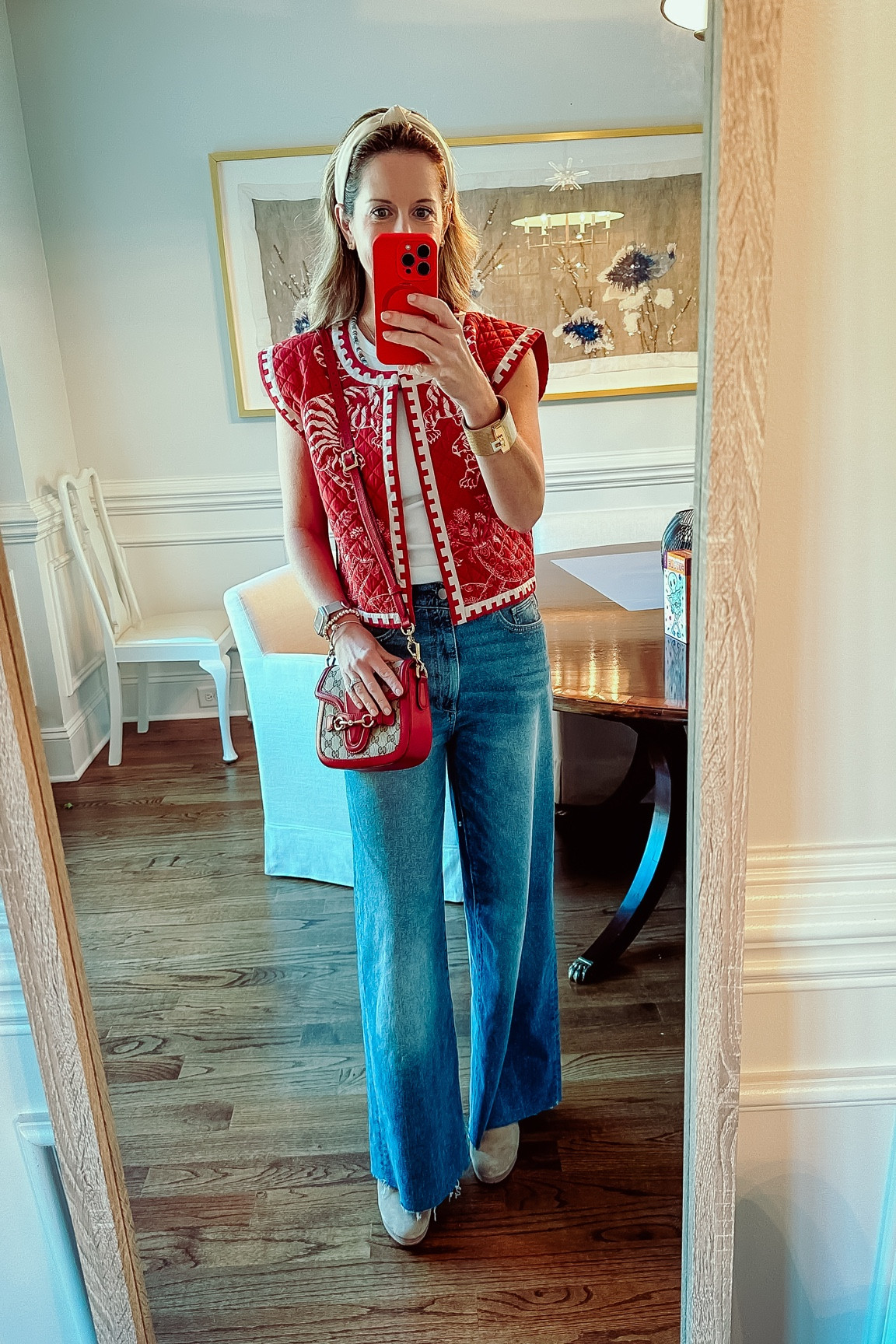 Fall outfit idea.

Denim | raw hem | vest | crossbodyy

#LTKShoeCrush #LTKStyleTip #LTKOver40