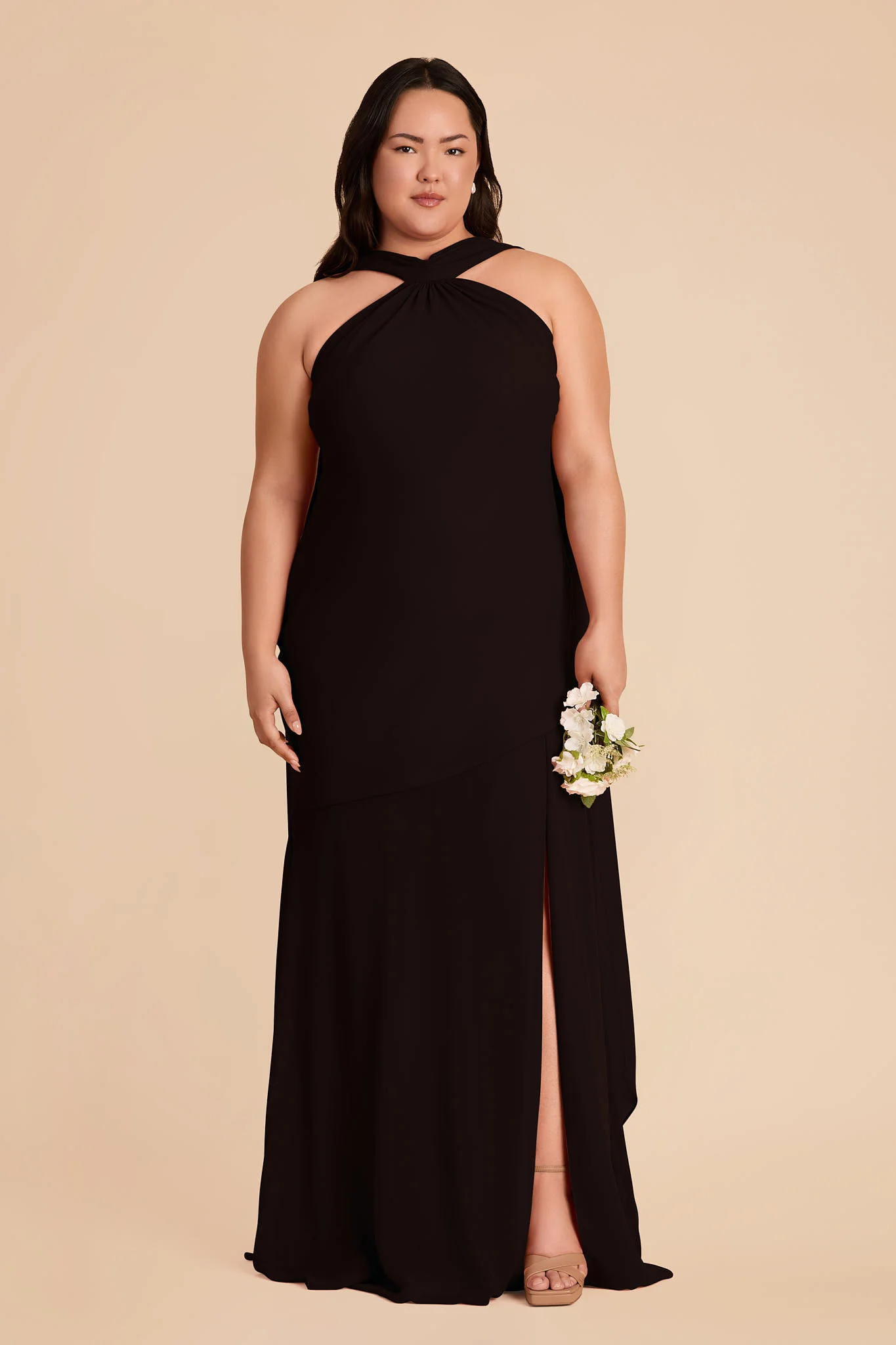 Black Bridesmaid Dress Chiffon Size 3X Birdy Grey Eileen | Birdy Grey