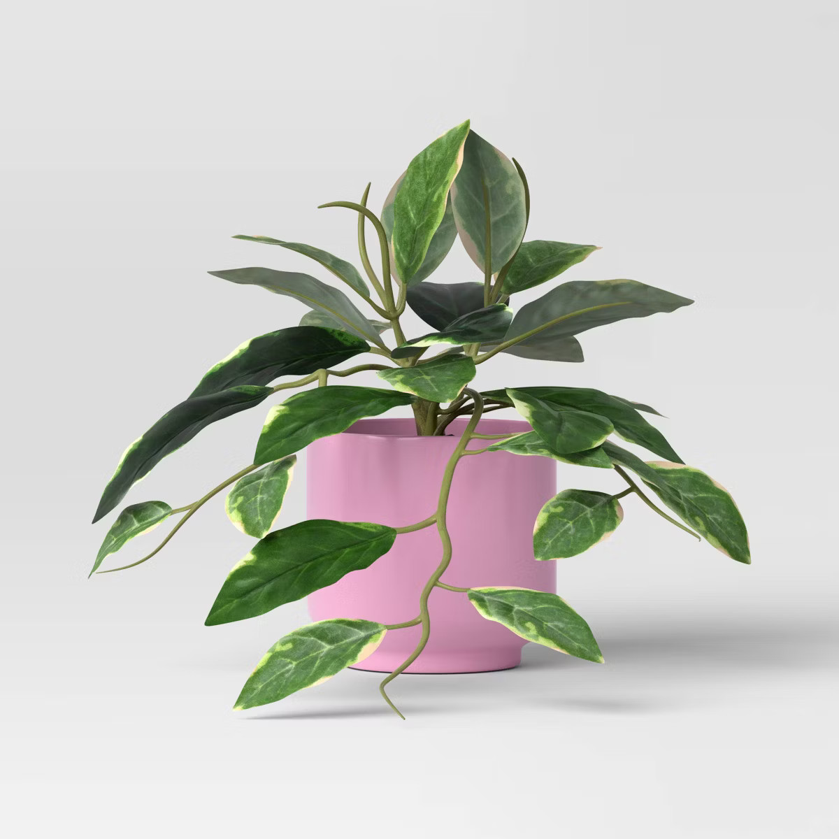 12' Trailing Aglaonema Plant in Pink Pot Artificial Plant - Room Essentials™: Faux Hoya, Indoor... | Target