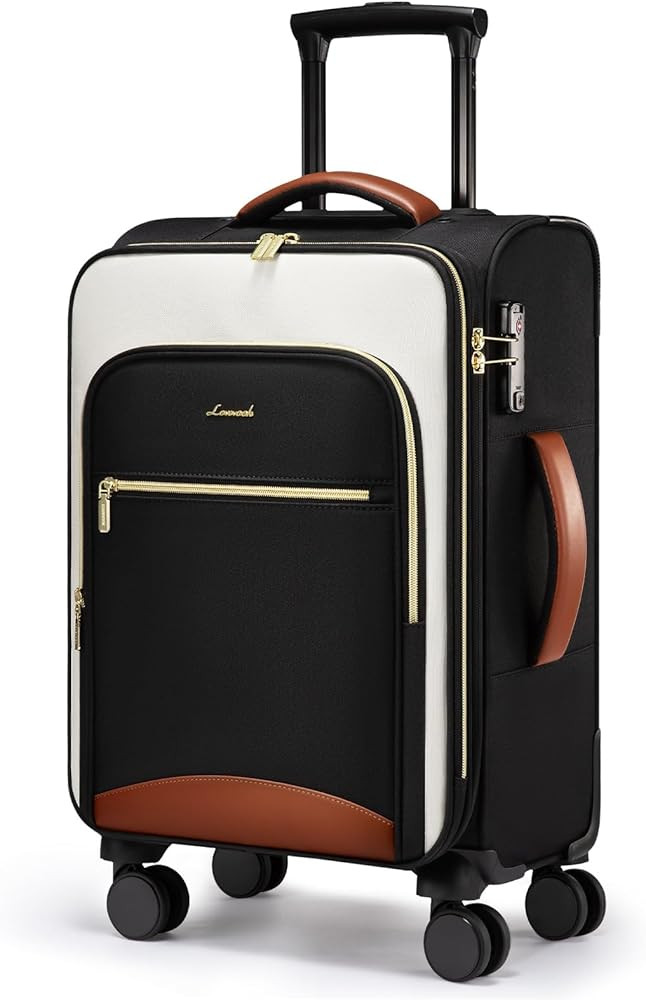 LOVEVOOK Carry On Luggage 22x14x9 Airline Approved, 20 Inch Softside Suitcases with Wheels, Light... | Amazon (US)