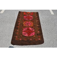 Felt Rug, Turkish Vintage 3.1x5.3 Ft, Pattern Antique Oriental Accent Pink Decorative 4742 | Etsy (US)