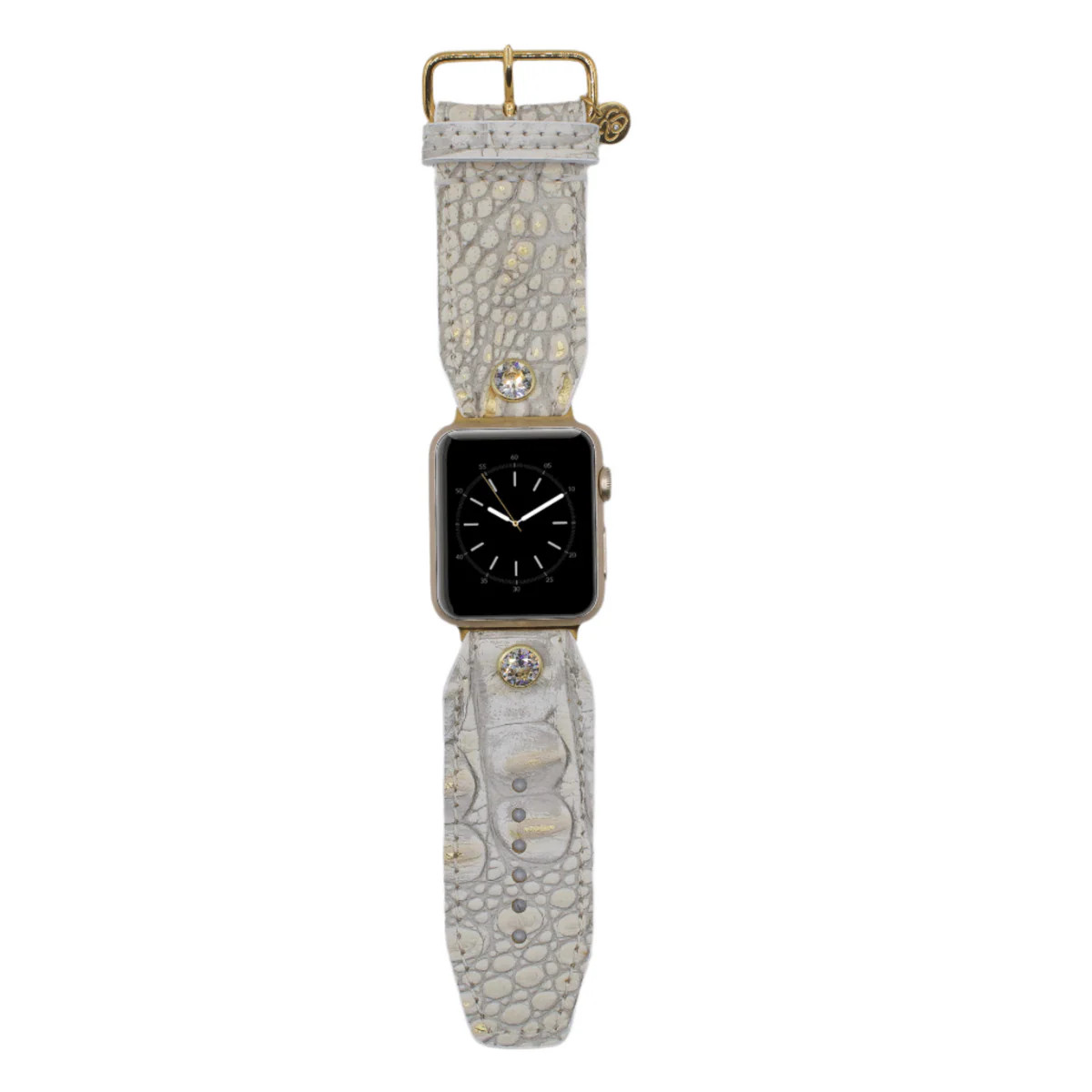 Blessing Band Ready to Ship - Luxe White & Gold Croc Sivella Watchband | Sparkl