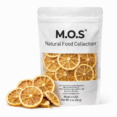 M.O.S Dried Lemon Slices 2 oz Unsweetened Dehydrated Lemon Wheels for Tea Cocktails and Baking Made in USA | Target