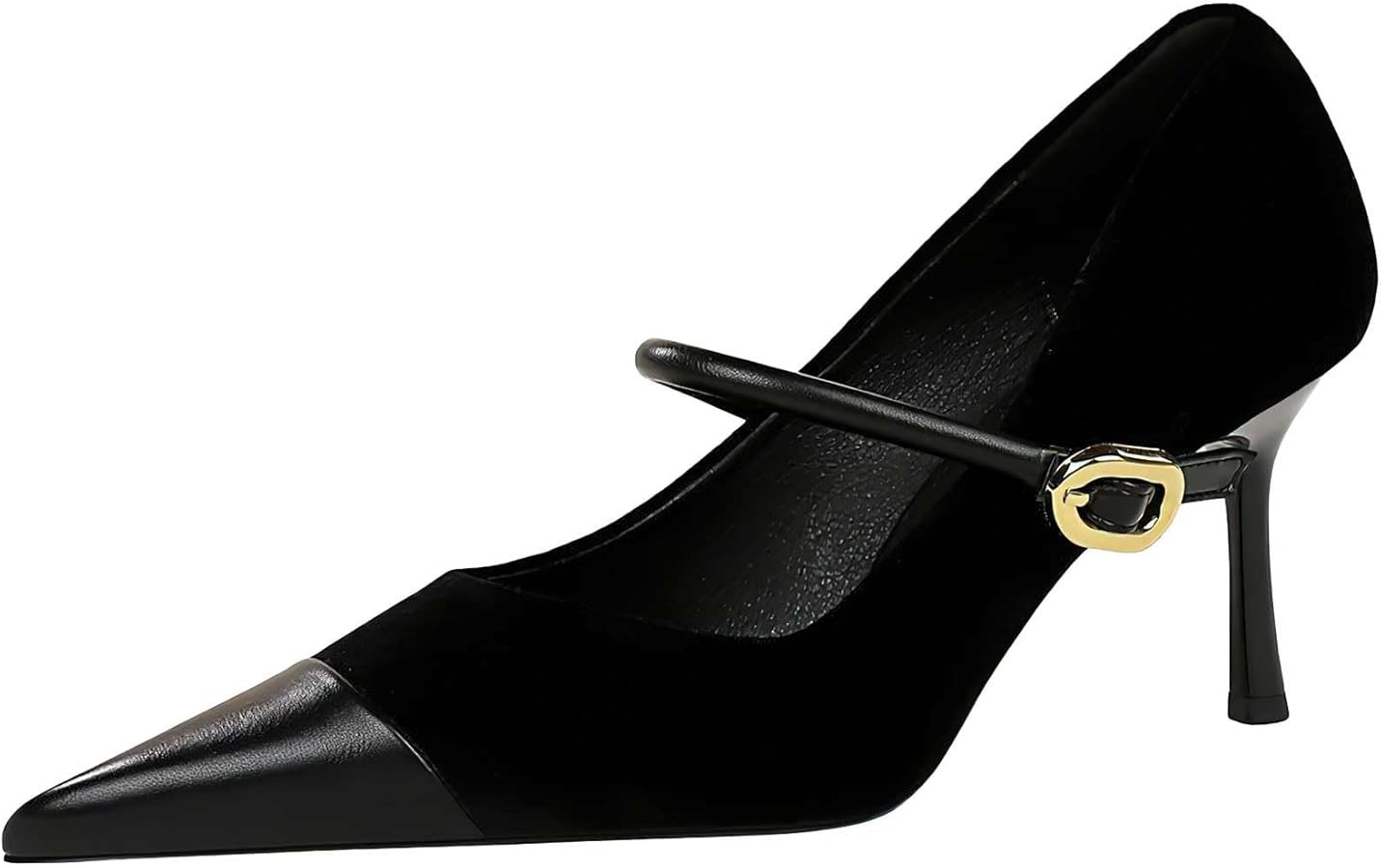 baobeijiadao Womens Pointed Toe Heeled Pumps Slip On Stiletto Heels Single-Strap Wedding Evening ... | Amazon (US)