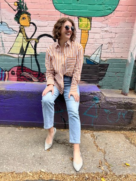 My essential button down shirt that I want to own in every color 🧡 Can be dressed up or down, and has the perfect oversized fit. I’m in a small.

#LTKSpringSale #LTKstyletip #LTKworkwear