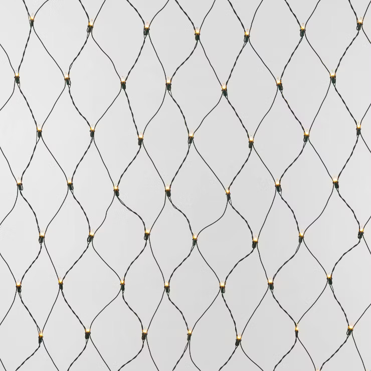 150ct 4'x6' Incandescent Mini Christmas Net Lights with Green Wire - Wondershop™ | Target