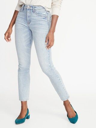High-Rise Secret-Slim Pockets Power Straight Ankle Jeans for Women | Old Navy US