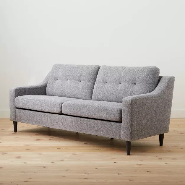 Ellen Upholstered Scooped Arm Sofa with Square Tufting - Brookside Home | Target