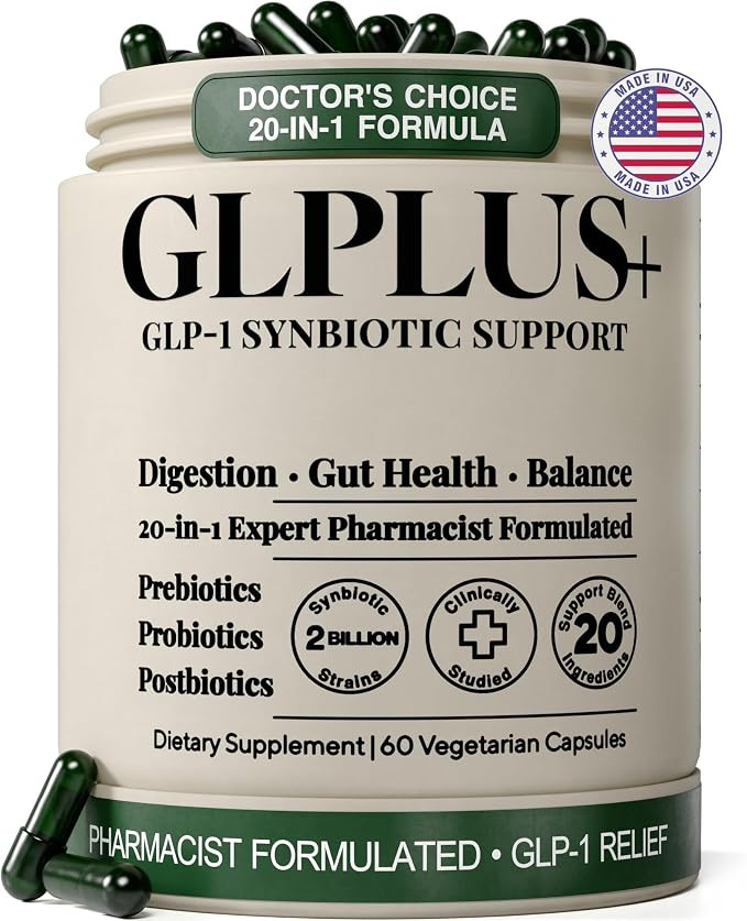 GLP-1 Support Supplement for Nausea, Bloating & Gut Health – Synbiotic Pre, Pro & Postbiotic fo... | Amazon (US)
