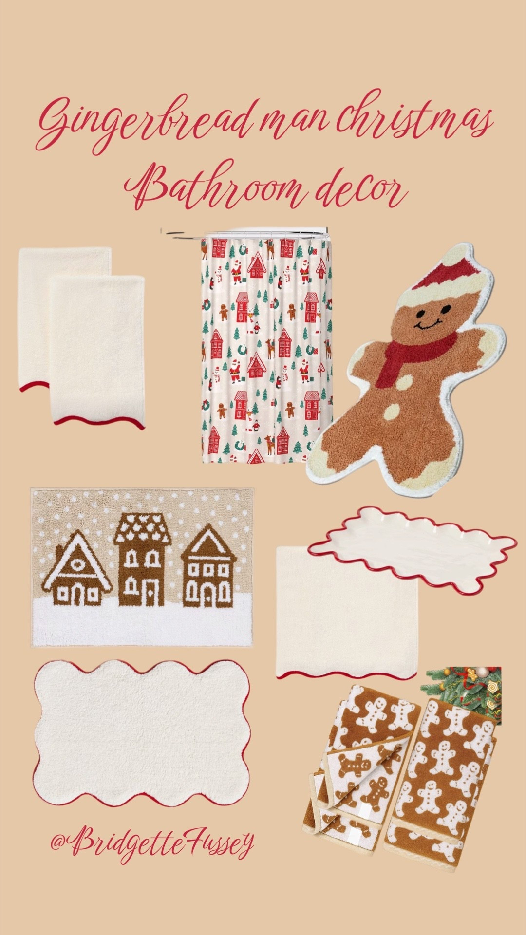 Gingerbread man Christmas bathroom
Decor 
