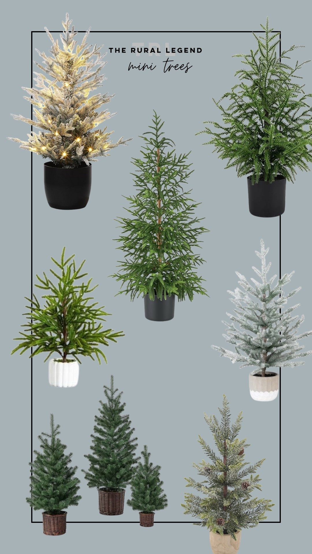 Mini faux Christmas trees for table top or to add to those beautiful vintage/antique vessels you’ve scored

#LTKHoliday #LTKFindsUnder100 #LTKHome