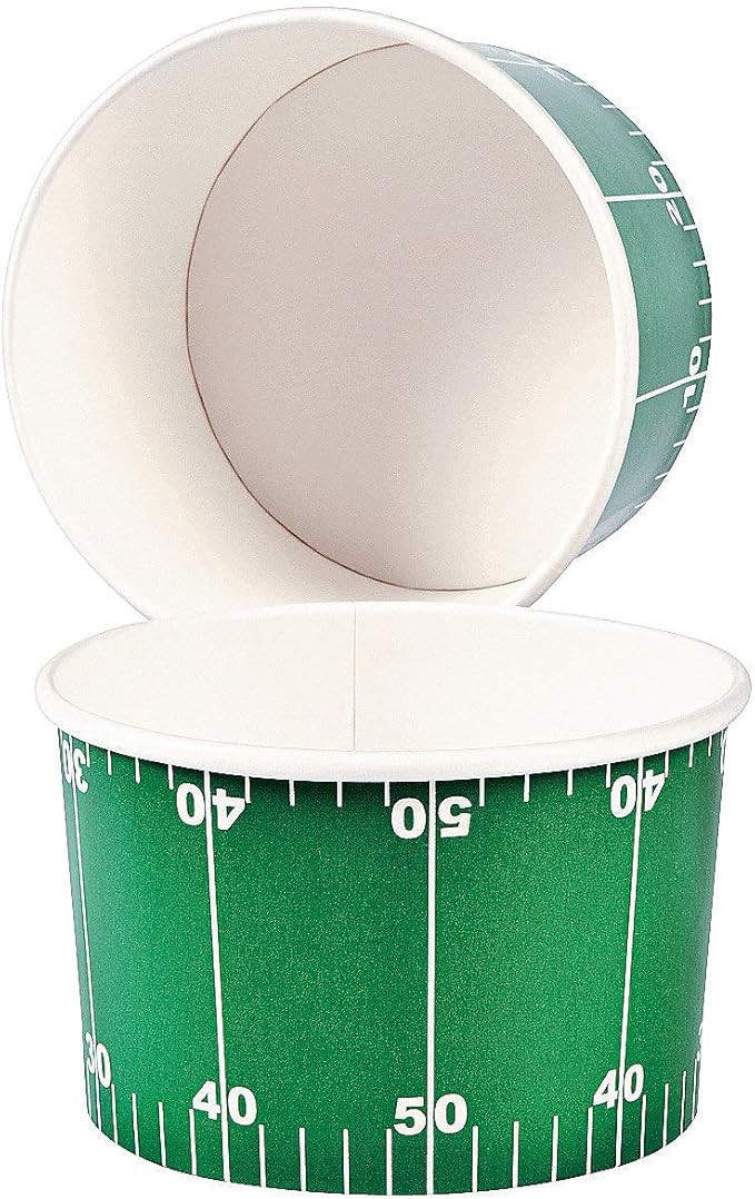 Football Chili Bowls (set of 12) Football Party Serving Bowl and Supplies | Amazon (US)