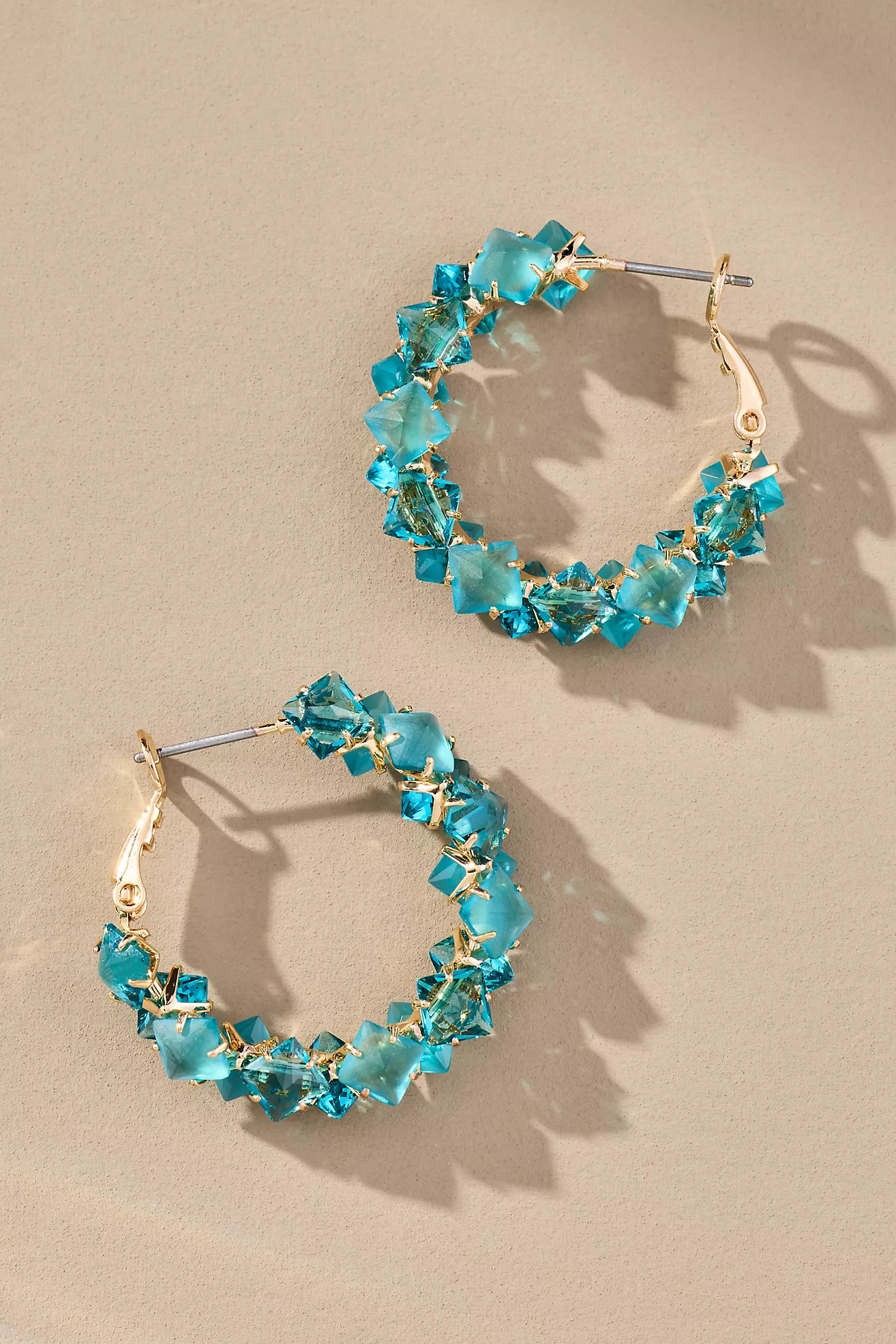 Stone Cluster Hoop Earrings | Anthropologie (US)
