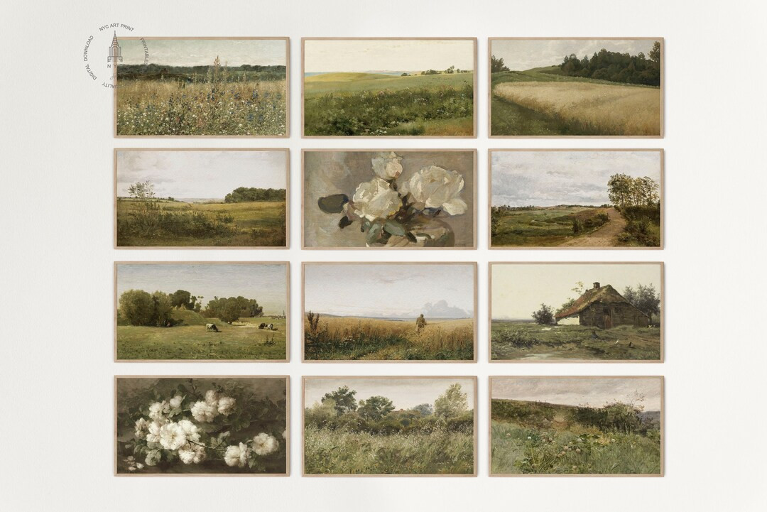 Samsung Frame TV Art Set of 12, Vintage Summer Collection Bundle, Country Farmhouse Landscape Pai... | Etsy (US)