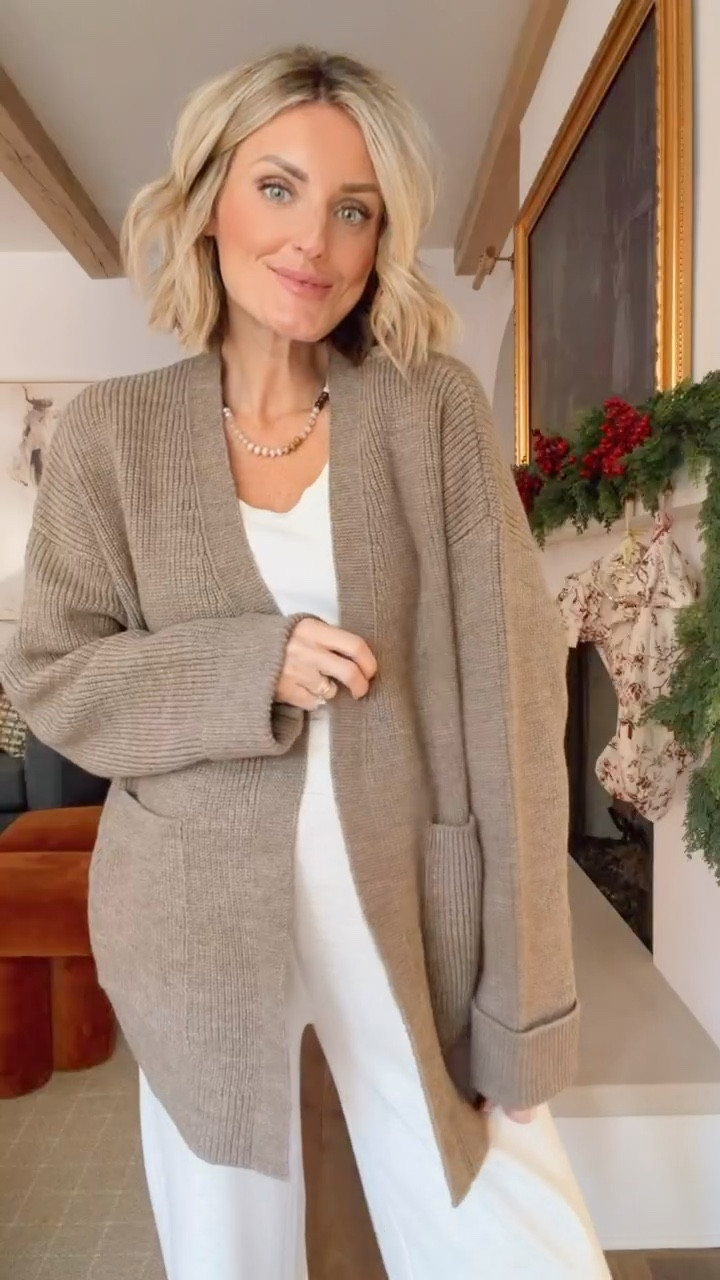 I love the fit of this oversized cardigan! This color is no longer available, but they still have 2 great neutrals to choose from! An easy cardigan to throw over loungewear or you can wear it with jeans! 

Loverly Grey, Anthropologie, cardigan, winter staple, loungewear, neutral cardigan, oversized cardigan 

#LTKSeasonal