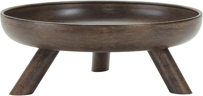 Melrose Bowl with Legs, 7.75-inch Diameter, Rustic Decorative Tableware, Metal, Great for Cool Su... | Amazon (US)