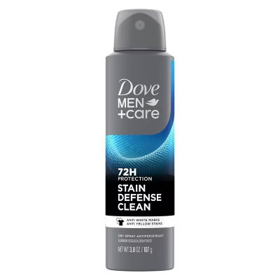 Dove Men+Care 72-Hour Stain Defense Dry Spray Antiperspirant & Deodorant Clean - 3.8oz | Target
