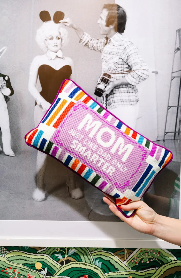 Mom Rules Needlepoint Pillow | Nordstrom