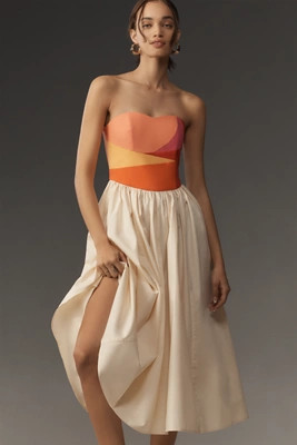 CeliaB Strapless Midi Dress | Anthropologie (US)