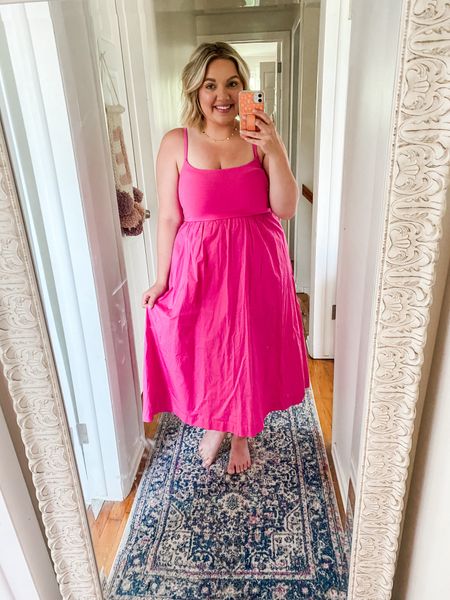 $15! The perfect summer dress! So light and easy to wear. The fabric is super comfortable. It runs tts I’m wearing a large 



#LTKMidsize #LTKFindsUnder50 #LTKStyleTip