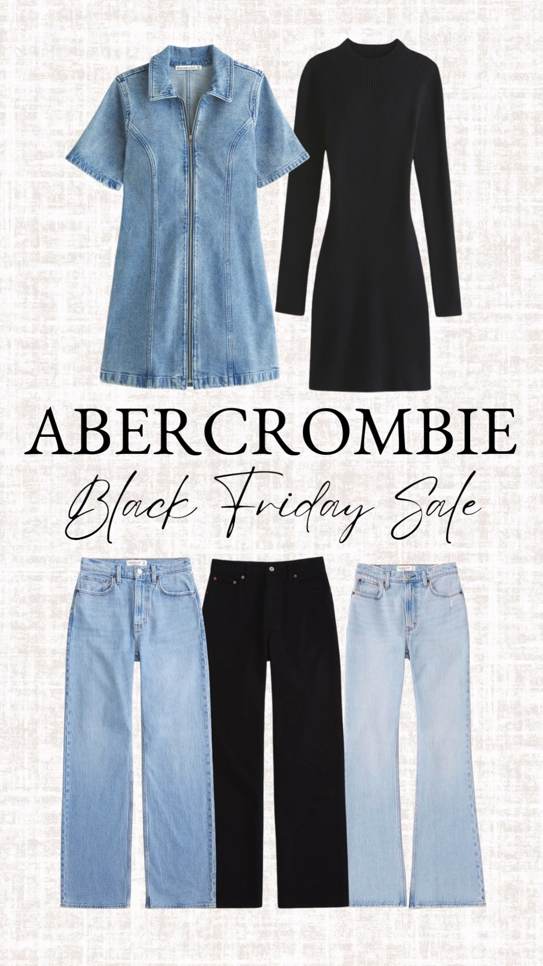 Abercrombie’s Black Friday sale is here, and these pieces are too good to pass up. Effortless denim, versatile dresses, and timeless staples—perfect for refreshing your wardrobe without the guilt. Shop now before it’s gone! 

 #LTKGiftGuide #LTKHoliday #LTKStyleTip