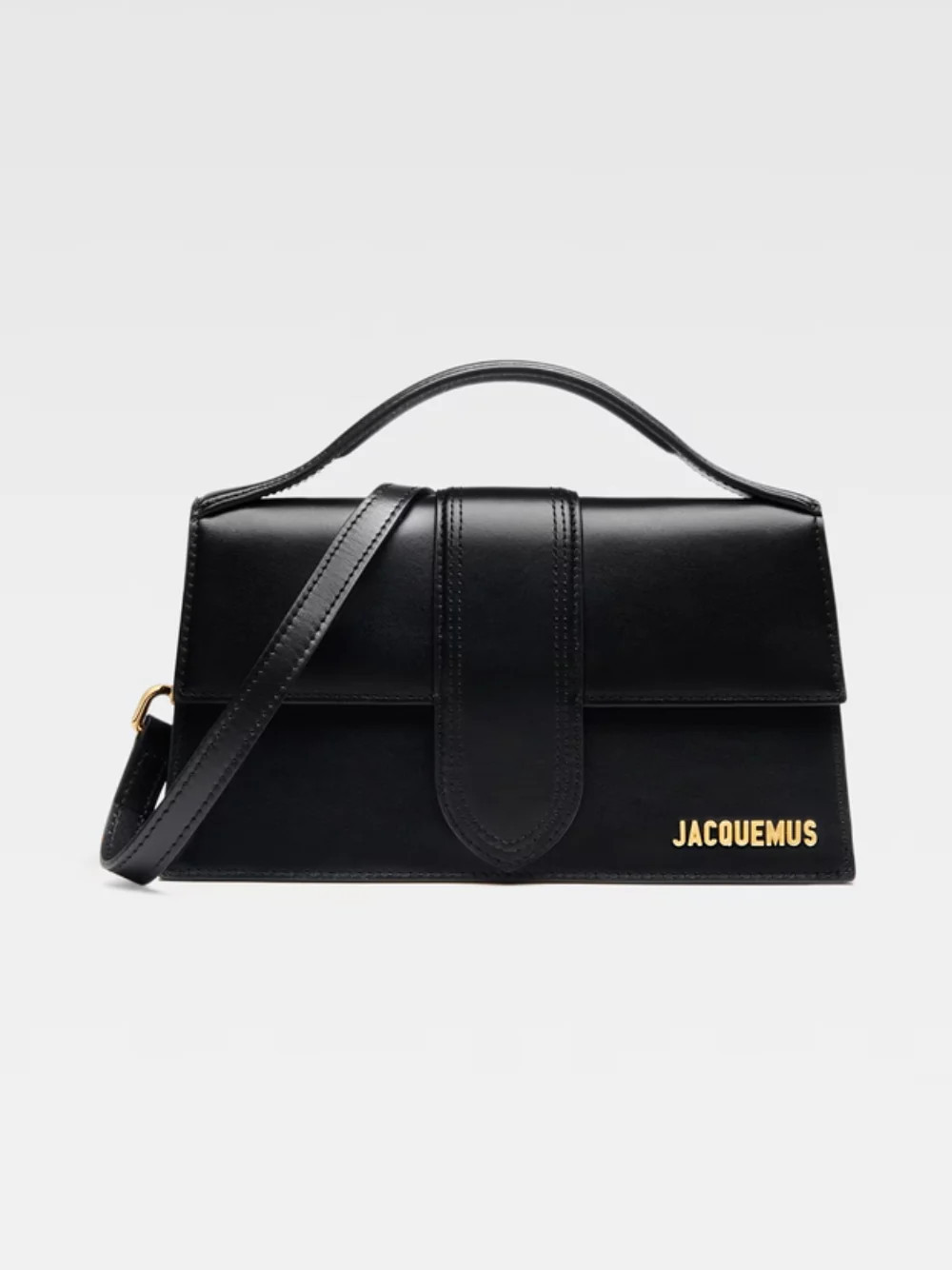 Jacquemus Black Leather Le Grand Bambino Handbag | VAZLUXE
