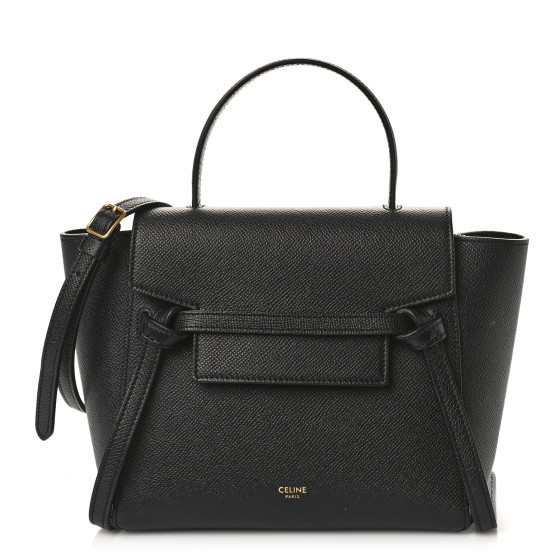 Grained Calfskin Nano Belt Bag Black | FASHIONPHILE (US)