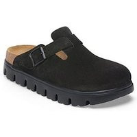 Birkenstock Boston Chunky Suede Clog - Black | Very (UK)