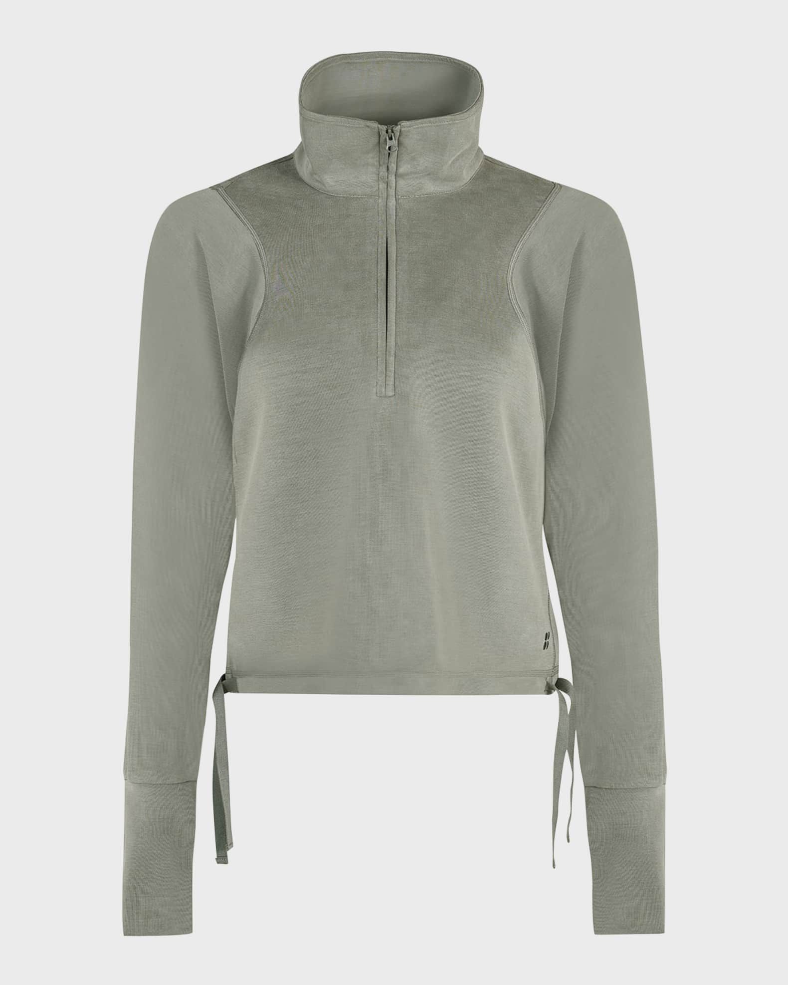 Sand Wash Half-Zip Sweatshirt | Neiman Marcus