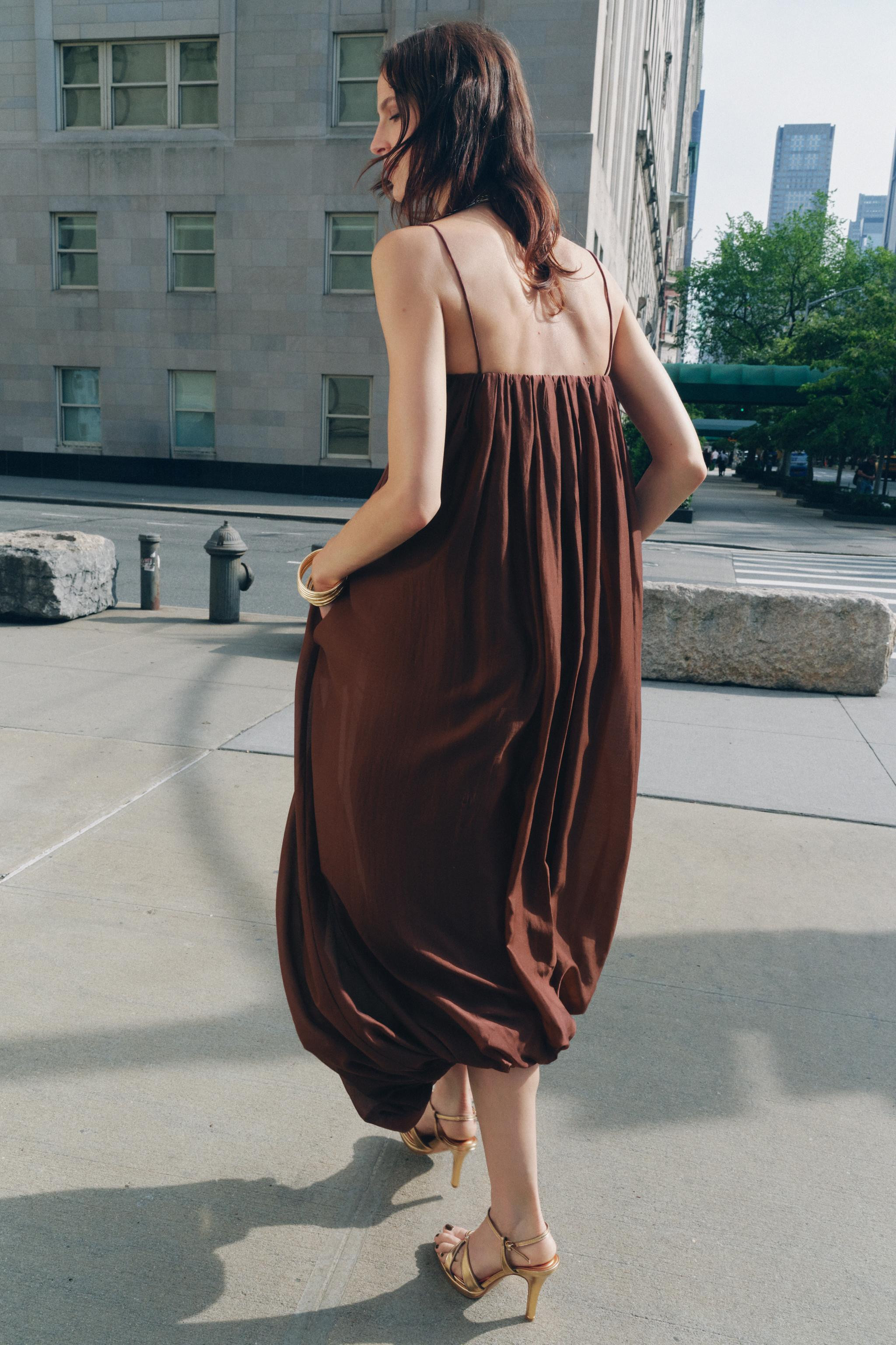 ZW COLLECTION MULTI-POSITION BALLOON DRESS | Zara US