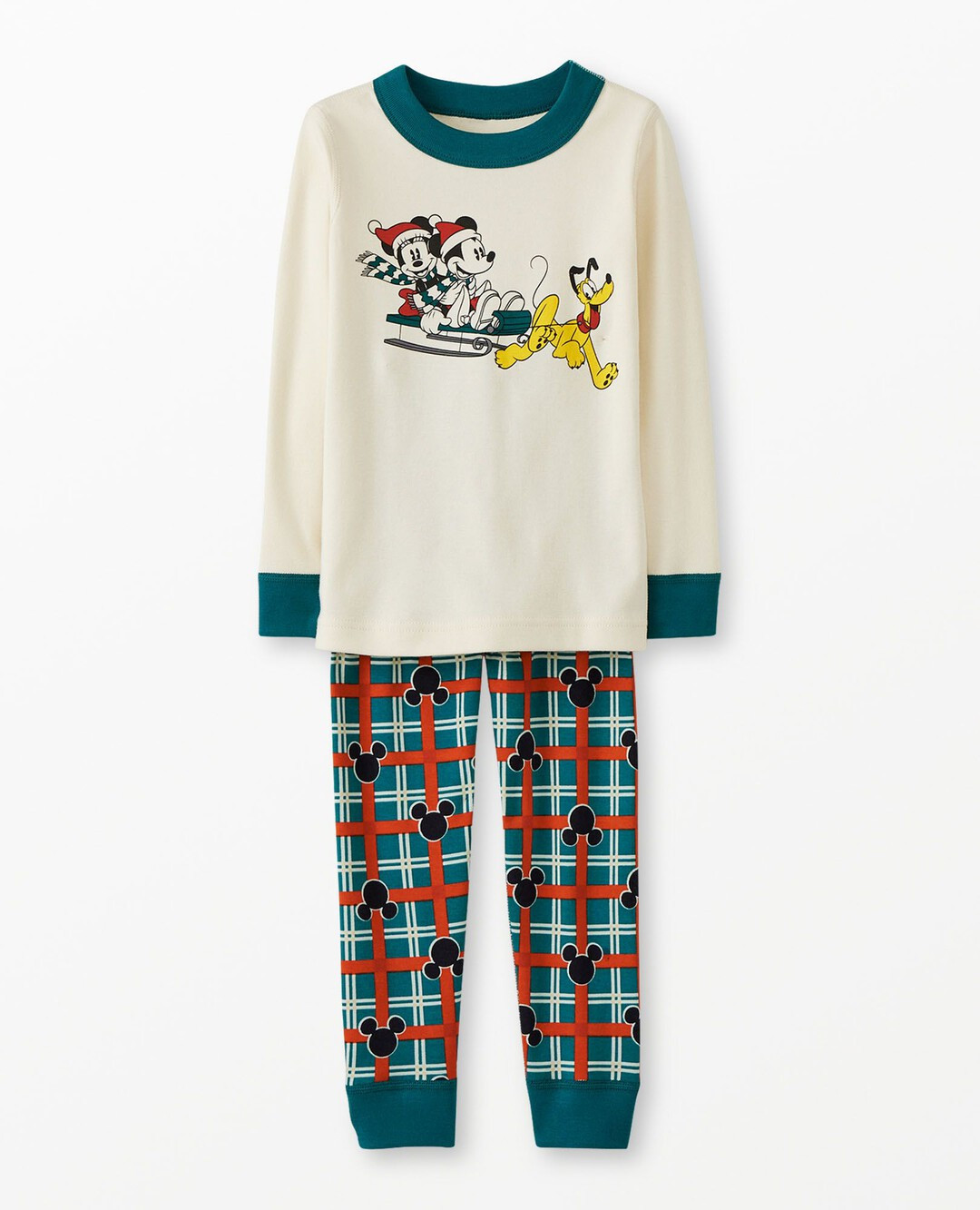 Kids Disney Mickey Mouse Holiday Long John Pajama Set | Hanna Andersson