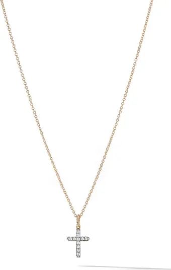 Cable Collectibles Diamond Cross Pendant Necklace | Nordstrom