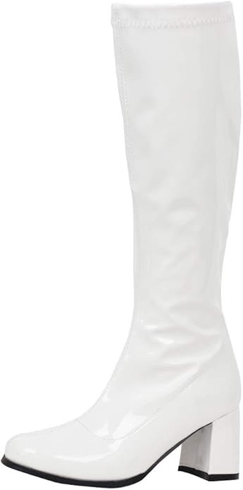 GOGO Boots for Women, Knee High Boots, PU Leather Zip Ladies Party Dance Shoes | Amazon (US)