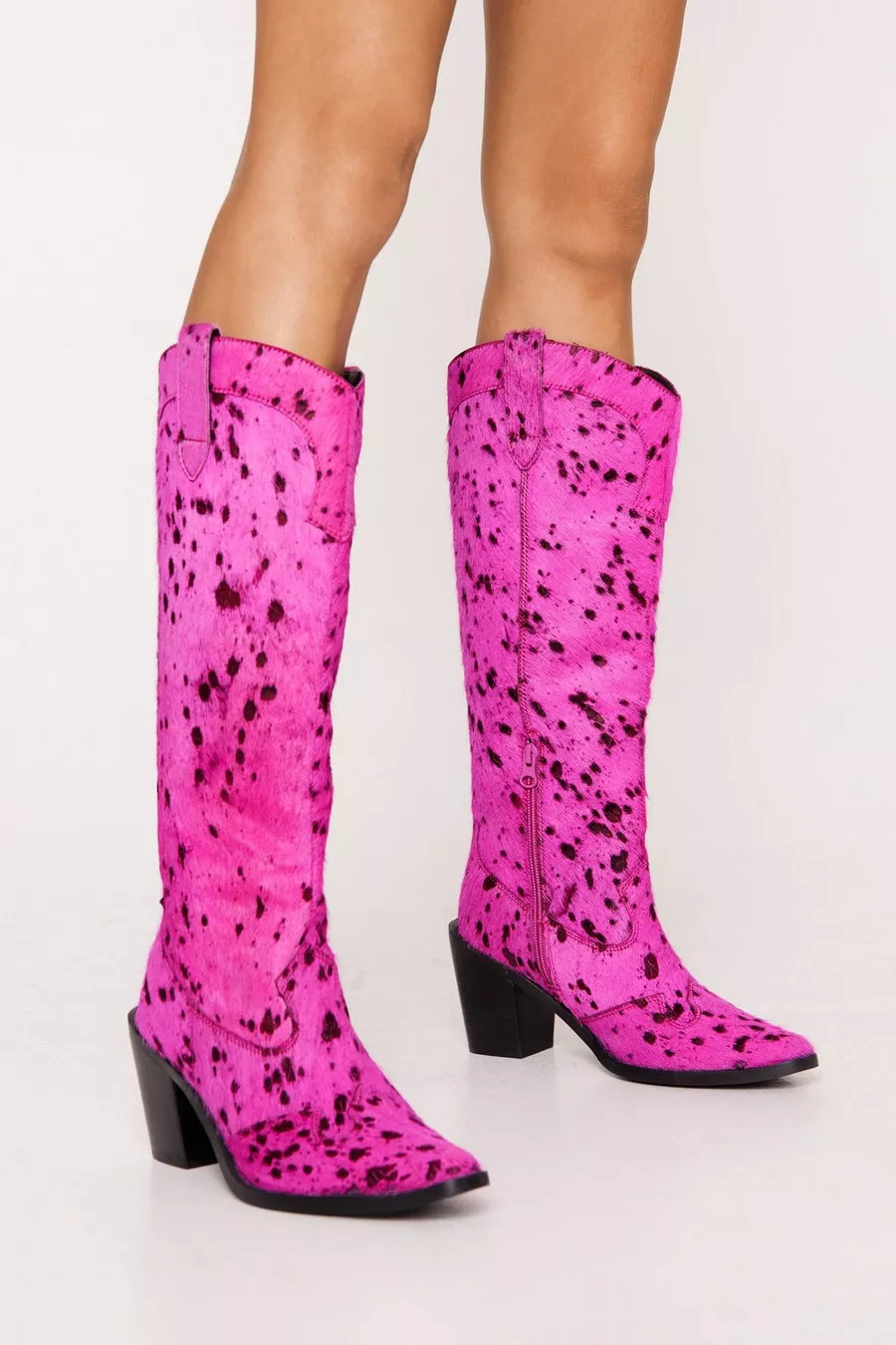 Hairon Knee High Cowboy Boots | Nasty Gal (US)