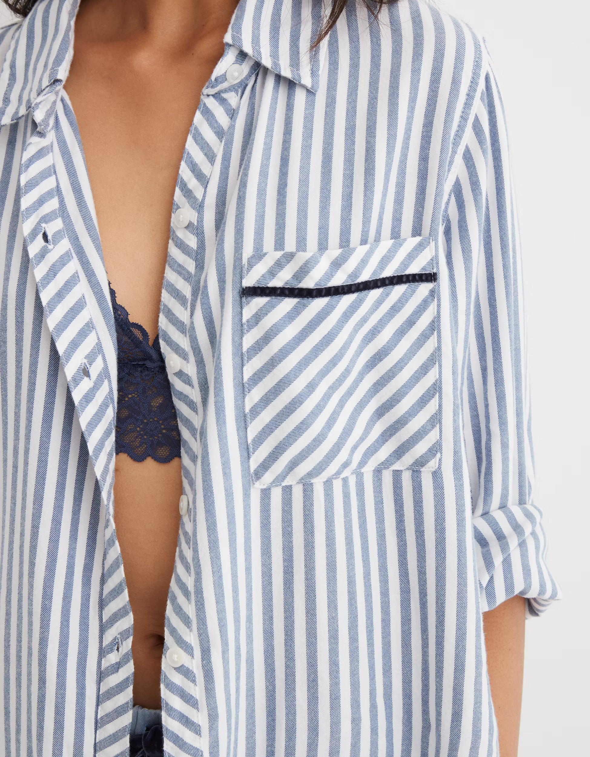 Aerie Flannel Boyfriend Pajama Shirt | American Eagle Outfitters (US & CA)