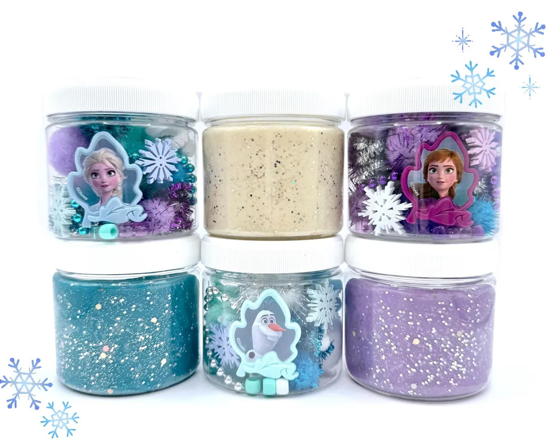 Frozen Inspired 4oz or 8oz Playdough Jars, Playdough Jars,playdough Kit, Party Favors - Etsy | Etsy (US)