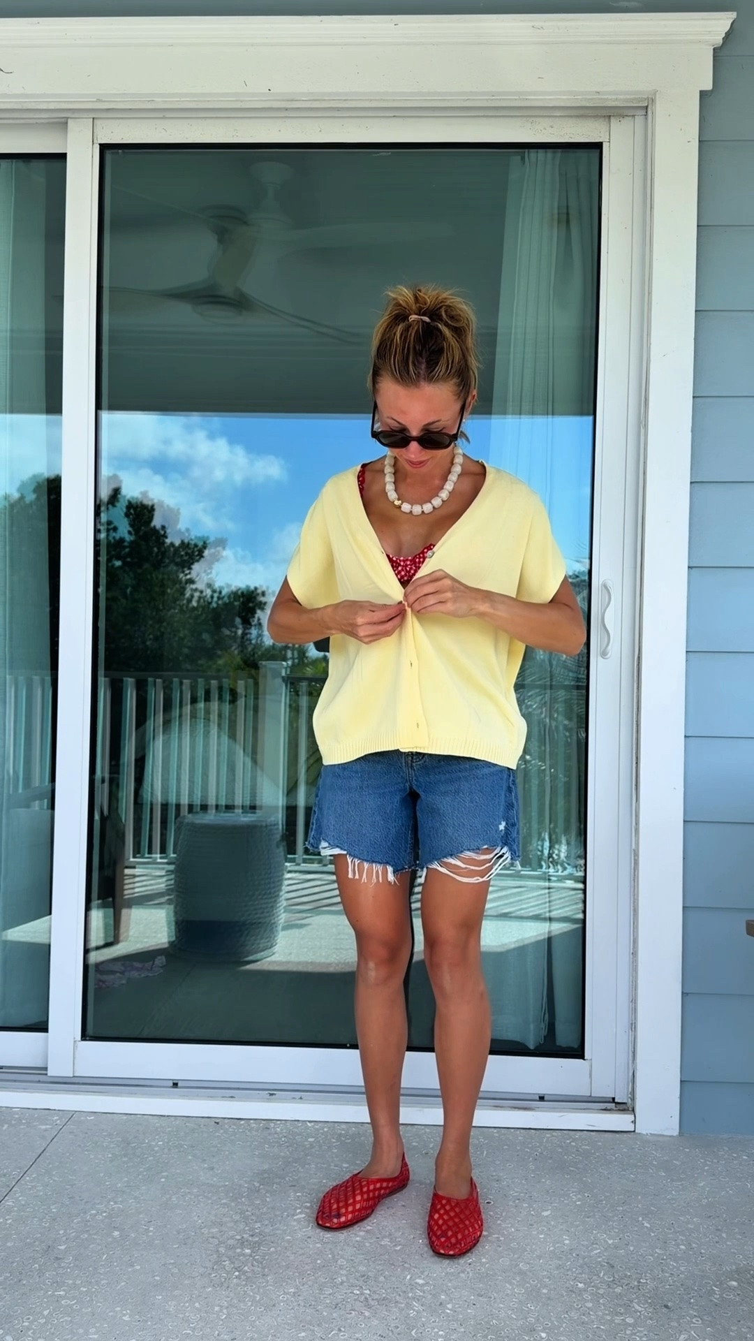 I love this Walmart bikini! Wearing an XS! Wearing a size 24 in my shorts and small in my amazon cardigan

#LTKootd #LTKgrwm #LTKdayinmylife