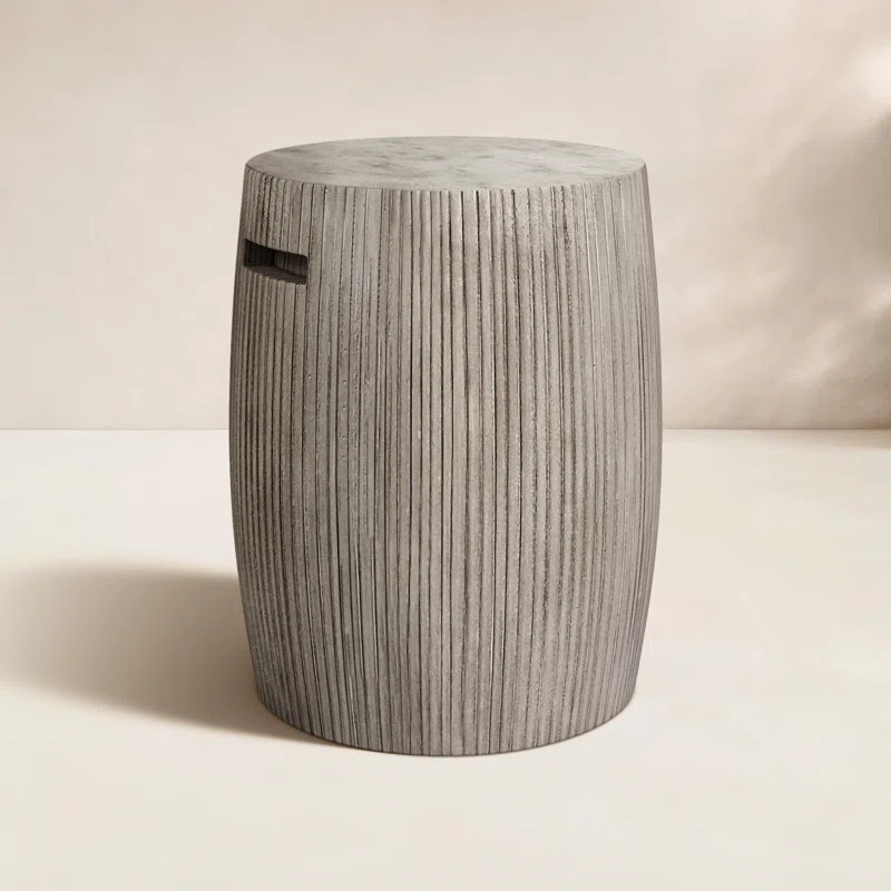 Lionel 15" W x 15" D Round Weather Resistant Concrete Outdoor Side Table | Wayfair North America